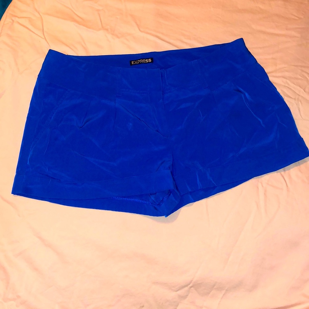 EXPRESS ROYAL BLUE CLASSY PLEATED SHORTS